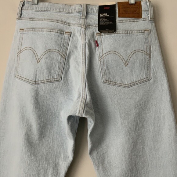 Levi’s Premium Jeans Size 30 Light Blue Wedgie Straight High Rise - Picture 11 of 12